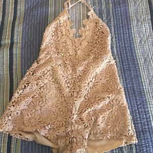 gold romper